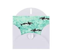 njkhbolk Pacific Ocean Biological Print Greeting Cards With Envelopes,Personal And Business Use,Birthday,Wedding