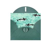 njkhbolk Pacific Ocean Biological Print Greeting Cards With Envelopes,Personal And Business Use,Birthday,Wedding