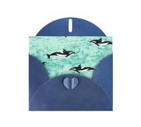 njkhbolk Pacific Ocean Biological Print Greeting Cards With Envelopes,Personal And Business Use,Birthday,Wedding