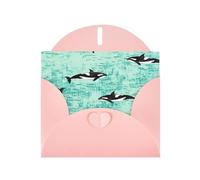 njkhbolk Pacific Ocean Biological Print Greeting Cards With Envelopes,Personal And Business Use,Birthday,Wedding