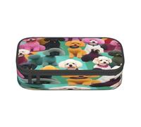 njkhbolk Poodles Dogs Print pencil case,large capacity,portable lightweight stationery box