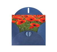 njkhbolk Poppy Flowers Petals Print Greeting Cards With Envelopes,Personal And Business Use,Birthday,Wedding