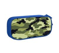 njkhbolk Portable Camo Green print stationery organizer,large capacity double layer zipper pencil case