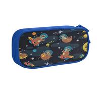 njkhbolk Portable Cute Baby Sloths Sleeping print stationery organizer,large capacity double layer zipper pencil case