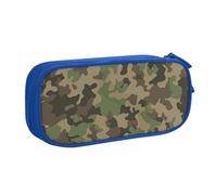 njkhbolk Portable Green camo print stationery organizer,large capacity double layer zipper pencil case