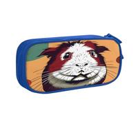 njkhbolk Portable Guinea Pig pattern print stationery organizer,large capacity double layer zipper pencil case