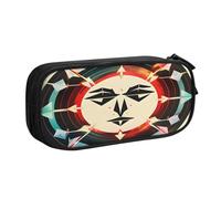 njkhbolk Portable Hunting Arrows Triangles Deer print stationery organizer,large capacity double layer zipper pencil case