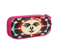 njkhbolk Portable Hunting Arrows Triangles Deer print stationery organizer,large capacity double layer zipper pencil case