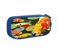 njkhbolk Portable Japanese Pretty Koi Fish print stationery organizer,large capacity double layer zipper pencil case