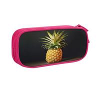 njkhbolk Portable pineapple Painting print stationery organizer,large capacity double layer zipper pencil case