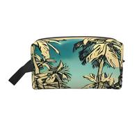 njkhbolk Portable Sketch Hawaii Print Travel Toiletry Bag,Daily Grooming Storage,Lightweight,Wide Open Design