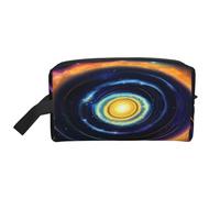 njkhbolk Portable Space Spiral Cosmic Energy Print Travel Toiletry Bag,Daily Grooming Storage,Lightweight,Wide Open Design