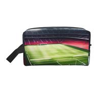 njkhbolk Portable Stadium Football Satdium Field Light Night Print Travel Toiletry Bag,Daily Grooming Storage,Lightweight,Wide Open Design