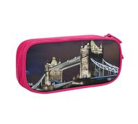 njkhbolk Portable Tower Bridge in London print stationery organizer,large capacity double layer zipper pencil case