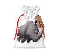 njkhbolk Reusable Angry Rhino Print Gift Bag,For Christmas,Weddings,Parties,Jewelry,Candy,Coin Storage