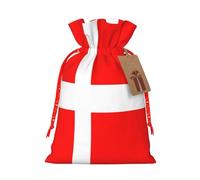 njkhbolk Reusable Denmark Danish Flag Print Gift Bag,For Christmas,Weddings,Parties,Jewelry,Candy,Coin Storage