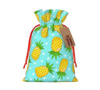 njkhbolk Reusable Fresh Pineapple Print Gift Bag,For Christmas,Weddings,Parties,Jewelry,Candy,Coin Storage