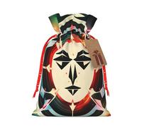 njkhbolk Reusable Hunting Arrows Triangles Deer Print Gift Bag,For Christmas,Weddings,Parties,Jewelry,Candy,Coin Storage