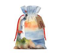 njkhbolk Reusable Lighthouse Print Gift Bag,For Christmas,Weddings,Parties,Jewelry,Candy,Coin Storage