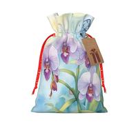 njkhbolk Reusable Orchid Flower Butterfly Soft Fresh Spring Print Gift Bag,For Christmas,Weddings,Parties,Jewelry,Candy,Coin Storage