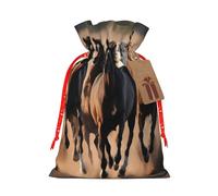 njkhbolk Reusable Running Horses Print Gift Bag,For Christmas,Weddings,Parties,Jewelry,Candy,Coin Storage