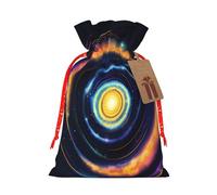 njkhbolk Reusable Space Spiral Cosmic Energy Print Gift Bag,For Christmas,Weddings,Parties,Jewelry,Candy,Coin Storage