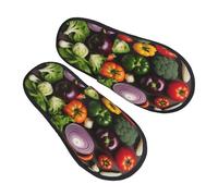 njkhbolk Soft Comfy Introduction Of Various Vegetables Print Slippers,Lightweight And Warm,Suitable For Indoor And Outdoor Wear