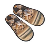 njkhbolk Soft Comfy Seashell Landscape On The Beach Print Slippers,Lightweight And Warm,Suitable For Indoor And Outdoor Wear