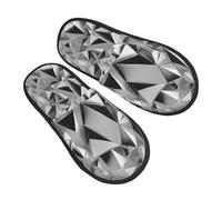 njkhbolk Soft Comfy Silver Geometric Figure Print Slippers,Lightweight And Warm,Suitable For Indoor And Outdoor Wear