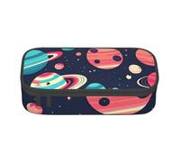 njkhbolk Space Planets Print pencil case,large capacity,portable lightweight stationery box