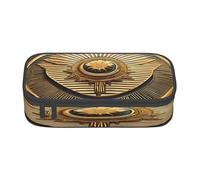 njkhbolk Sun Old Egyptian Timeless Grace Print pencil case,large capacity,portable lightweight stationery box