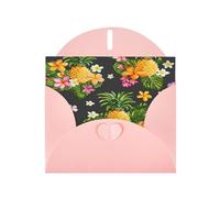 njkhbolk Tropical Pineapple Hawaiian Print Greeting Cards With Envelopes,Personal And Business Use,Birthday,Wedding