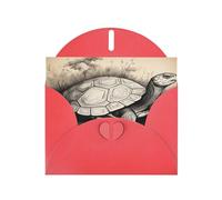 njkhbolk Turtle Write Print Greeting Cards With Envelopes,Personal And Business Use,Birthday,Wedding