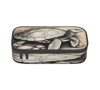 njkhbolk Turtle write Print pencil case,large capacity,portable lightweight stationery box