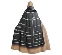 njkhbolk Unisex Movies Clapperboard Print Full Length Hooded Cloak,Halloween Cape,Cosplay,Carnival Dress Up