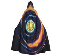 njkhbolk Unisex Space Spiral Cosmic Energy Print Full Length Hooded Cloak,Halloween Cape,Cosplay,Carnival Dress Up
