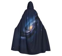 njkhbolk Unisex Universe Milky Way Galaxy Print Full Length Hooded Cloak,Halloween Cape,Cosplay,Carnival Dress Up