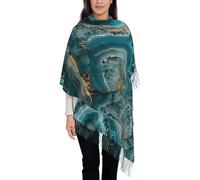 njkhbolk Warmth Teal Agate 1 Print Keeping Shawl Scarf,Cozy Elegant For Fall Winter,Travel Everyday Wear