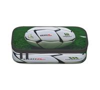 njkhbolk White Soccer Ball Print pencil case,large capacity,portable lightweight stationery box