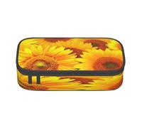 njkhbolk Yellow Sunflower 2 Print pencil case,large capacity,portable lightweight stationery box