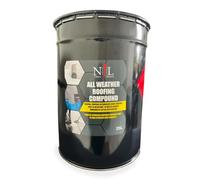 NJL All Weather Roof Compound 25L | Roof Sealant | Bitumen Paint | Waterproof Coating For Felt, Concrete, Metal & Slate roofs | Brush Applied, Instant Protection