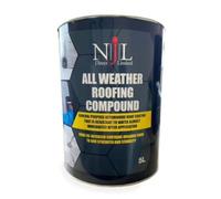 NJL All Weather Roof Compound 5L | Roof Sealant | Bitumen Paint | Waterproof Coating For Felt, Concrete, Metal & Slate roofs | Brush Applied, Instant Protection