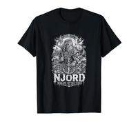 Njord Wealth of The Tides Norse Sea and King Myth Value Graphic T-Shirt