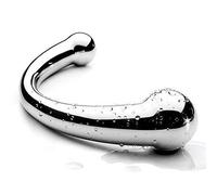 njoy Pure Wand Stainless Steel Dildo - Silver Silver