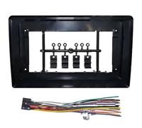 Njprmbq Center Console Radio Panel Frame Car Android Radio Bezel 2DIN For 9/10 Inch To 7 Double DIN Universal Frame Kit Cable Fascia Panel Adapter(Full Set Ultrathin)