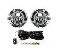 Njprmbq Fog Lamp Work Light For Mitsubishi For Pajero 3 2007 2008 2009 2010 V73 V97 Front Bumper Chrome Painting Cover Car Fog Lights(Short Wire)