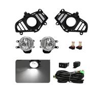 Njprmbq Fog Lamp Work Light For Toyota For RAV4 2018 2019 2020 2021 2022 DRL Daytime Running Lights Fog Lamp Bezel Bumper Driving 3 Colors White Yellow Blue 12V(DRL LED White Fog)