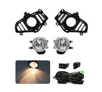 Njprmbq Fog Lamp Work Light For Toyota For RAV4 2018 2019 2020 2021 2022 DRL Daytime Running Lights Fog Lamp Bezel Bumper Driving 3 Colors White Yellow Blue 12V(DRL Halogen Fog)