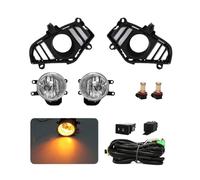 Njprmbq Fog Lamp Work Light For Toyota For RAV4 2018 2019 2020 2021 2022 DRL Daytime Running Lights Fog Lamp Bezel Bumper Driving 3 Colors White Yellow Blue 12V(DRL LED Yellow Fog)