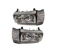 Njprmbq Headlights Assemblies A Set Car Headlight Crystal Lamp For Toyota For Land For Cruiser LC80 FJ80 HDJ80 FZJ80 HZJ81V 1HZ 1HD 1991 1992 1993 1994